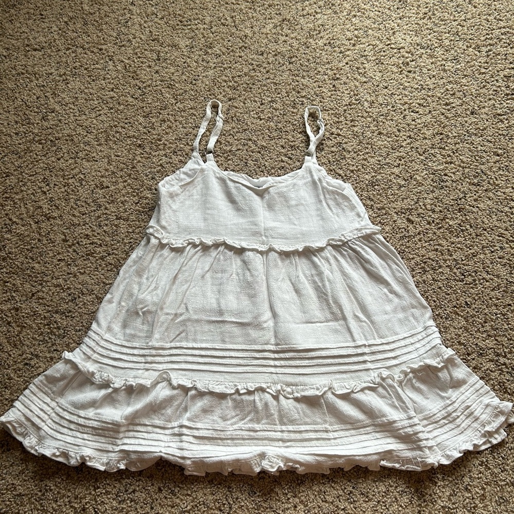 Lulu's White Ruffled Dress